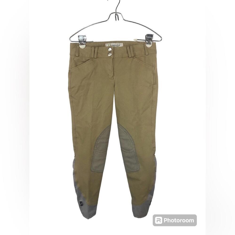Symphony by Tredstep Riding Pants Fitted Cropped Khaki Gray